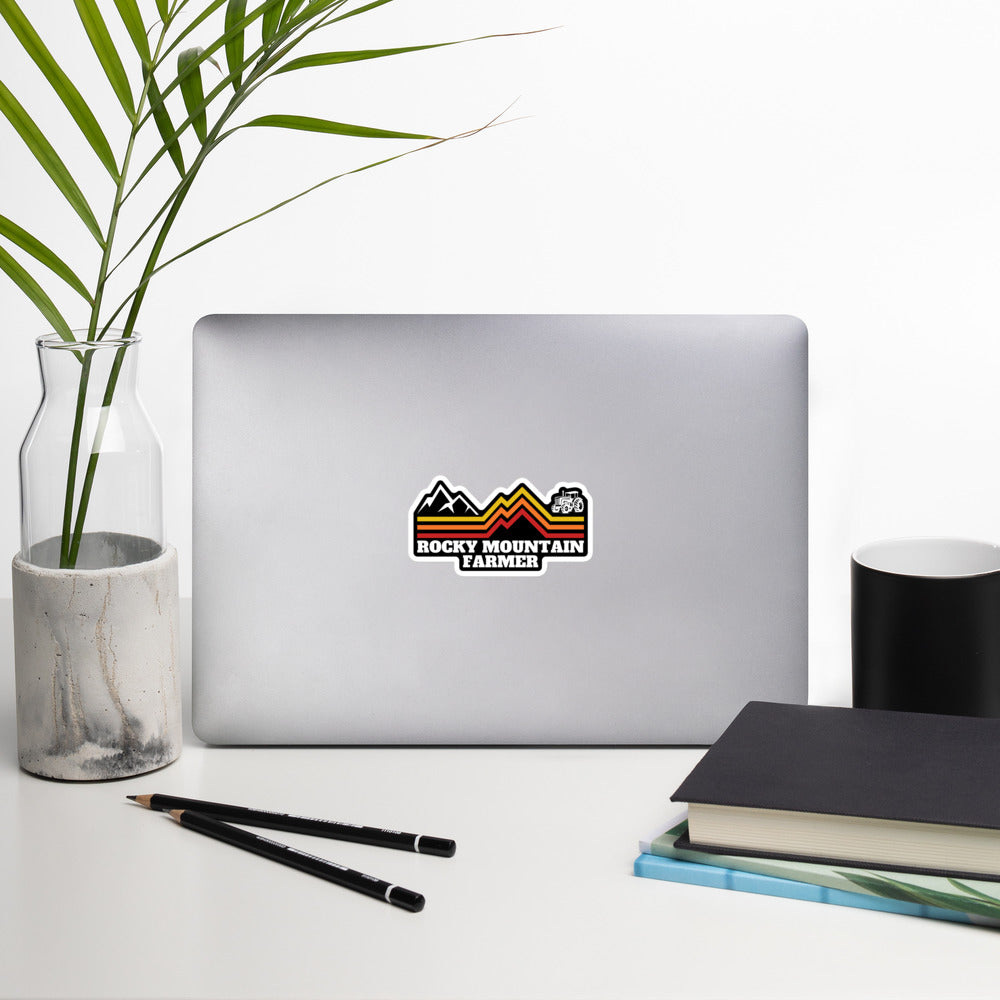 Rocky Mountain Farmer black Sticker